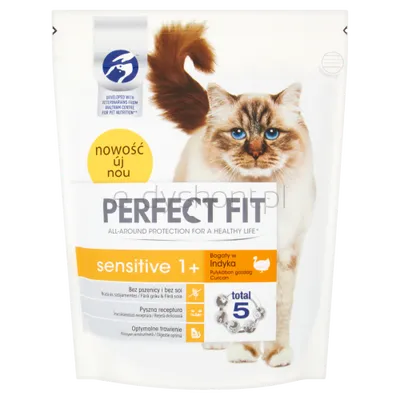 Perfect Fit Sensitive 1+ Bogaty W Indyka 750G