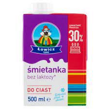 Łowicz Śmietanka UHT30% 0,5L Bez Laktozy 