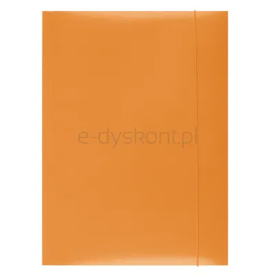 Office Products Teczka Z Gumką, Karton, A4, 300Gsm, 3-Skrz., Pomarańczowa 