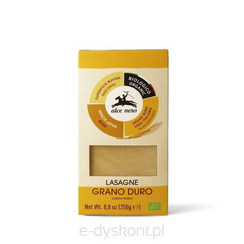 Makaron (Semolinowy) Lasagne Bio 250 G - Alce Nero [BIO]