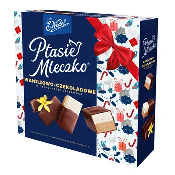 Wedel Ptasie Mleczko Waniliowo-czekoladowe w czekoladzie deserowej 340g