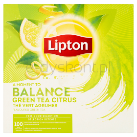 Lipton Herbata Classic Green Tea Citrus 100 Kopert X1,3G