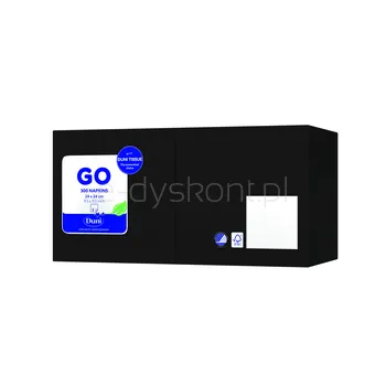 Duni serwetki 2W 24x24 cm czarne - 300 szt.
