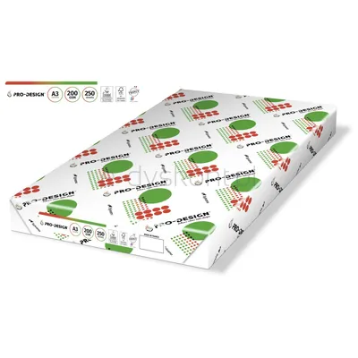 Papier Ksero Pro-Design Fsc, Satynowany, Klasa A++, A3, 168Cie, 200Gsm, 250 Ark.