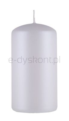 Donau HOME Świeca słupek Standard Lakier, 60x115mm, biały metaliczny mat