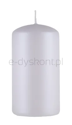 Świeca słupek DONAU HOME Standard Lakier, 60x115mm, biały metaliczny mat