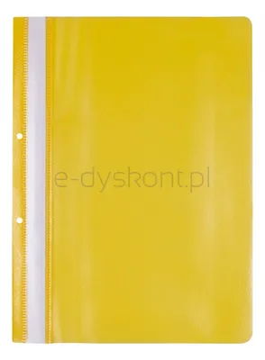 Office Products Skoroszyt, PP, A4, 2 otwory, 100/170mikr., wpinany, żółty 