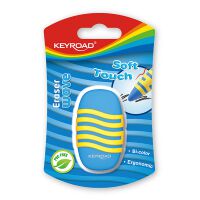 Keyroad Gumka uniwersalna Wave, blister, mix kolorów [BIURO]