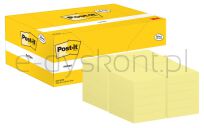 Post-It  Karteczki Samoprzylepne (653Cy-Vp20), 38X51Mm, (16+4)X100 Kart., Żółte, 4 Bloczki Gratis - 4