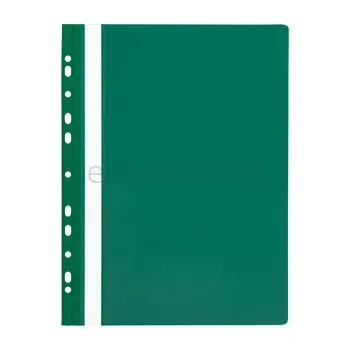Skoroszyt A4 z europerforacją PP zielony 10 sztuk