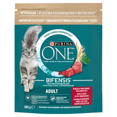 Purina One Karma Dla Kotów Adult Bogata W Wołowinę I Pełne Ziarna 800G