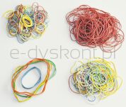 Q-Connect Gumki krzyżowe 0,1kg, średnica 100mm, mix kolorów  - 3