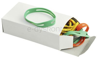 Q-Connect Gumki krzyżowe 0,1kg, średnica 100mm, mix kolorów 