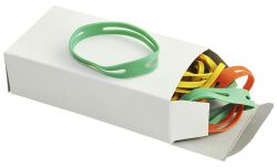 Q-Connect Gumki krzyżowe 0,1kg, średnica 100mm, mix kolorów 