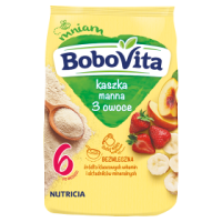 Bobovita Kaszka Manna 3 Owoce Po 6 Miesiącu 180G