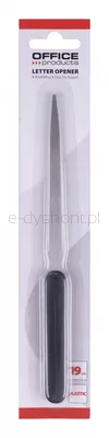 Nóż do kopert OFFICE PRODUCTS, 19cm, plastikowa rączka, blister, czarny