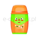 Temperówka plastikowa KEYROAD Hello, z gumką, podwójna, z pojemnikiem, blister, mix kolorów - 3