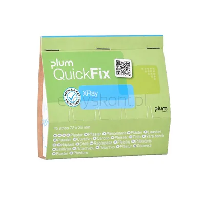 Plastry wykrywalne PLUM QuickFix Xray, Wkład, 45 szt.