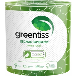 Greentiss Ręcznik Papierowy 1 Rolka 500 Listków 2-Warstwowy