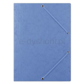 Donau Teczka z gumką preszpan, A4, 390gsm, 3-skrz., niebieska