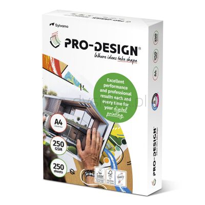 Pro-Design Fsc Papier Kserosatynowany, Klasa A++, A4, 168Cie, 250Gsm, 250 Ark. 