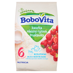 Bobovita Kaszka mleczno-ryżowa o smaku truskawkowym po 6 miesiącu 230 g