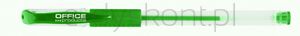 Office Products Długopis żelowy, gumowy uchwyt, 0,5mm, zielony