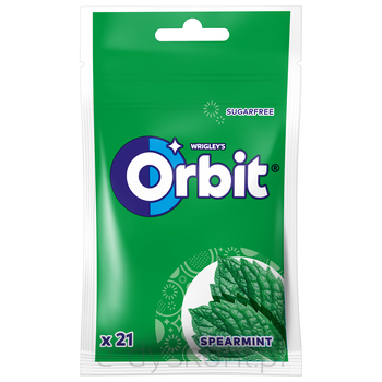 Orbit Spearmint Guma Do Żucia Bez Cukru 29 G (21 Drażetek)