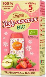 Lody do zamrażania truskawka-jabłko 100% owoców BIO 5 x 50 g
