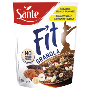 Sante Fit Granola Orzechy Kakao Bez Dodatku Cukru 300G