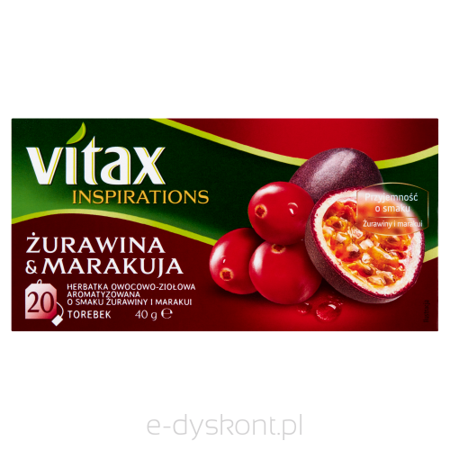 Vitax Herbata Inspiracje ŻurawinaMarakuja 20S