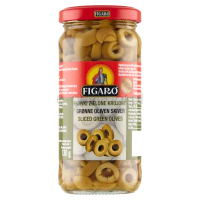 Figaro Oliwki Zielone Krojone 240G/130G 