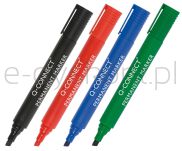 Q-Connect Marker Permanentny Ścięty, 3-5Mm (Linia), Czarny  - 2