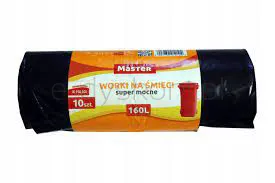 Master Worki Na Odpady 160L 10Szt  Czarne
