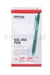 Office Products Długopis automatyczny żelowy  gr. linii 0,25mm, dł. linii 1200m, zielony - 3