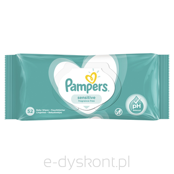 Pampers Chusteczki Pielegnacyjne Sensitive 52 Szt