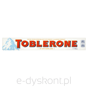 Toblerone Szwajcarska Czekolada Biała Z Nugatem Miodowo-Migdałowym 100 G