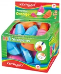 Temperówka KEYROAD Orange, plastikowa, pojedyncza, z gumką, pakowane na displayu, mix kolorów - 2