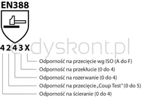 Rękawice spawalnicze DONAU SAFETY DS-WELMIG, MIG, skóra bydlęca, rozm. 10/XL, czarne - 5