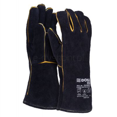 Rękawice spawalnicze Donau SAFETY DS-WELMIG, MIG, skóra bydlęca, rozm. 10/XL, czarne