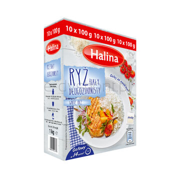 Halina Ryż Biały Długoziarnisty 10X100G