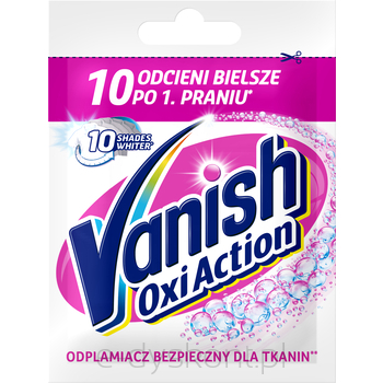 Vanish Oxi Action White Odplamiacz do białych tkanin w proszku 30g