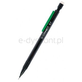 Q-Connect Ołówek automatyczny 0,7mm, czarny, GRATIS - grafity