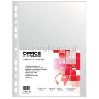 Office Products Koszulki na dokumenty PP, A4, groszkowe, 45mikr., 100szt. [BIURO]