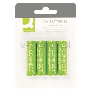 Q-CONNECT Baterie super-alkaliczne AA, LR06, 1,5V, 4szt.