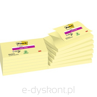 Bloczek Samoprzylepny Post-It Super Sticky Z-Notes (R350-12Ss-Cy), 127X76Mm, 1X90 Kart., Żółty