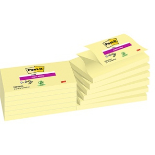 Karteczki samoprzylepne POST-IT Super sticky Z-Notes (R350-12SS-CY), 127x76mm, 1x90 kart., żółte