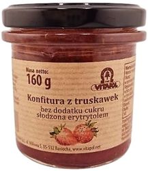 Vitapol Konfitura z truskawek słodzona erytrytolem B/C 160g