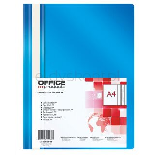 Office Products Skoroszyt, PP, A4, miękki, 100/170mikr., niebieski [BIURO]