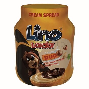 Lino Lada Duo Krem do smarowania mleczny i orzechowo-kakaowy 350 g